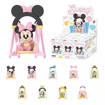 POP MART Disney Swing Series Box 9 Pop Mart Gacha Gacha Blind Box Фигурка Пластиковая модель Премиум Игрушка ПВХ Мягкий винил Оригинальный персонаж Подарок на день рождения