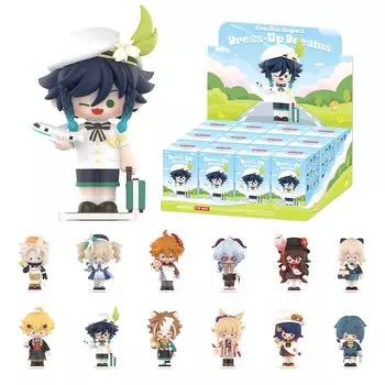 POP MART Genshin Dress Up Dream Chibi Series Box 12 POP MART Gachagacha Фигурка Пластиковая Модель Премиум Игрушка Мягкий Винил Оригинальный Персонаж День Рождения