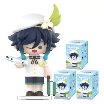 POP MART Genshin Dress Up Dream Chibi Series Pop Mart Gacha Gacha Фигурка Пластиковая модель Премиум-игрушка Мягкий винил Оригинальный персонаж Подарок на день рождения [1