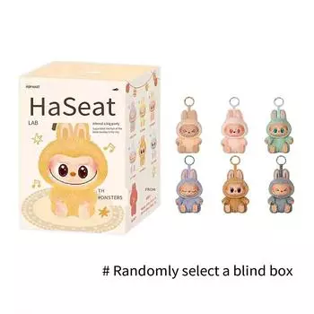 POP MART Лабубу монстр брелок серия have a seat с секретным подарком внутри LABUBUV2 SINGLE BLIND BOX разноцветный