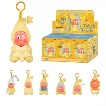 POP MART Мы - Твинкл Твинкл Подвеска Коробка 6 POP MART Gacha Gacha Фигурка Пластиковая Модель Премиум Игрушка Мягкий Винил Оригинальный Персонаж Подарок На День Рождения