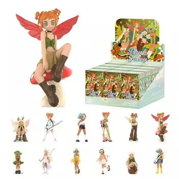 POP MART Peach Riot Punk Fairy Series Box 12 Pop Mart Gacha Gacha Blind Box Фигурка Пластиковая модель Премиум-игрушка Мягкий винил ПВХ Оригинальный персонаж