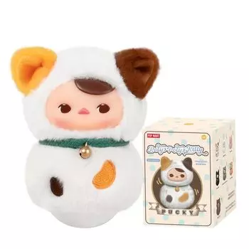 POP MART PUCKY Kitty Series Мягкая игрушка Pop Mart Gacha Gacha Фигурка Пластиковая модель Премиум-игрушка Мягкий винил Оригинальный персонаж Подарок на день рождения Roly-Poly