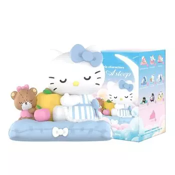 POP MART Sanrio персонажи Fall Asleep серия Pop Mart Gacha Gacha Blind Box Фигурка Пластиковая модель Премиум игрушка ПВХ Мягкий винил Оригинальный персонаж