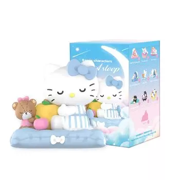 POP MART Sanrio персонажи Fall Asleep серия Pop Mart Gacha Gacha Blind Box Фигурка Пластиковая модель Премиум игрушка Мягкий винил Оригинальный персонаж День рождения
