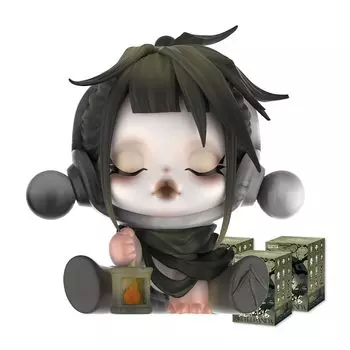 POP MART SKULLPANDA The Ink Plum Blossom Series Pop Mart Gacha Gacha Blind Box Figure Пластиковая модель Премиум-игрушка Мягкий винил Оригинальный персонаж День рождения