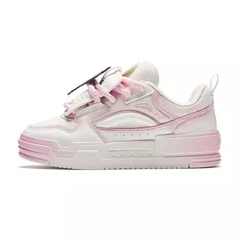 Pop Mart X Molly X Anta Collaboration TV Show Sugar-Free Bread Shoes Низкие повседневные туфли Женские кроссовки Белый Розовый 922348001-7 36.5