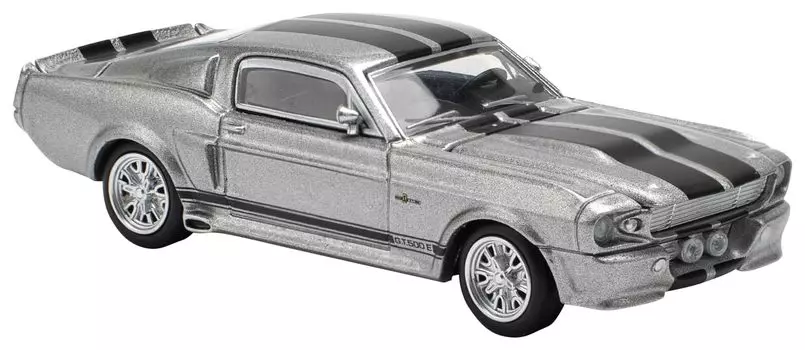 POP RACE 1967 SHELBY MUSTANG GT500 Готовый продукт PR640195 1/64 - СЕРЫЙ/ЧЕРНЫЙ