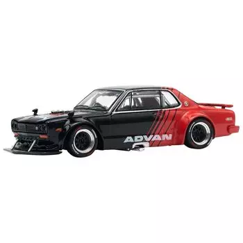 POP RACE 1/64 SKYLINE GT-R V8 DRIFT (HAKOSUKA) ADVAN LIVERY Finished product