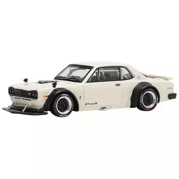 POP RACE 1/64 SKYLINE GT-R V8 DRIFT WHITE Готовый продукт