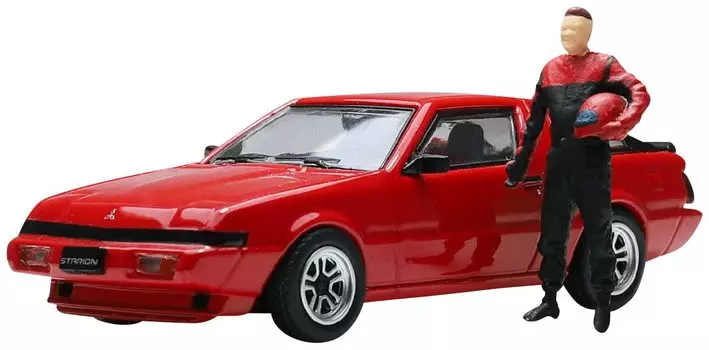 POP RACE Mitsubishi Stallion Red Driver Figure Set Completed Product 1/64 &