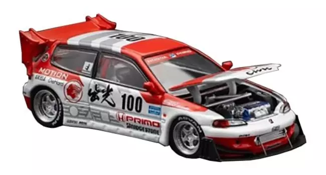 POP RACE PANDEM CIVIC EG6 IDEMITSU MOTION INFINITE Готовый продукт PR640155 1/64 v1.5 (Ограниченный выпуск)
