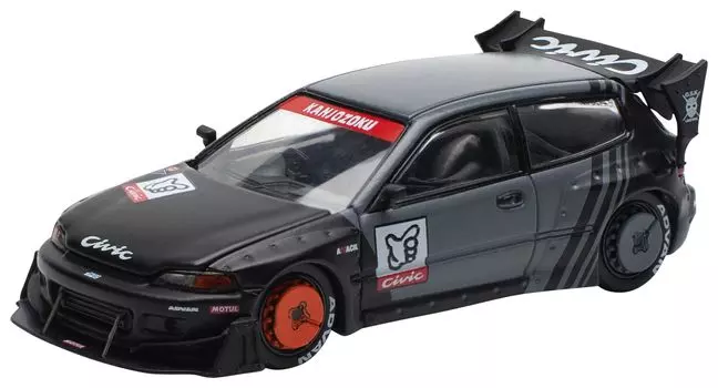 POP RACE Pandem Civic EG6 Kanjozoku Готовая модель PR640163 1/64