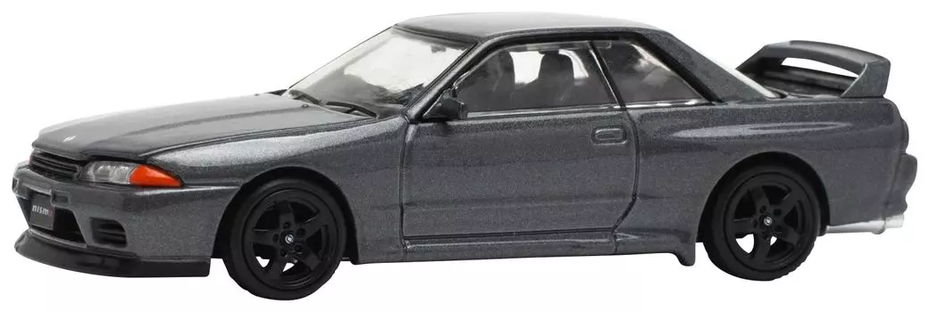 POP RACE R32 GUN GREY METALLIC готовый продукт 1/64 GT-R