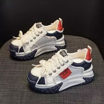 Поп-туфли повседневные туфли на толстой подошве белые туфли студенческие туфли 33 чёрный