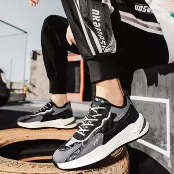 Popcorn men s shoes autumn and winter new velvet trend versatile casual shoes light and comfortable thick-soled wear-resistant sports shoes 39