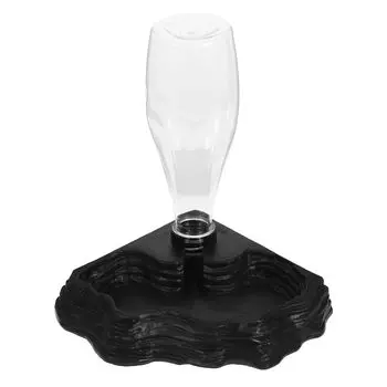 POPETPOP Reptile Feeder Waterer Durable Reptile Drinking Tools Turtle Pet Feeder Drinking Water Tray Feeder