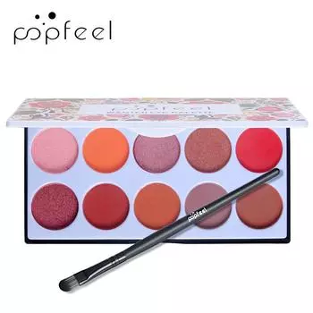 POPFEEL10 Цветная перламутровая матовая палитра теней для век Прочная водостойкая и простая в нанесении цветная палитра теней для макияжа