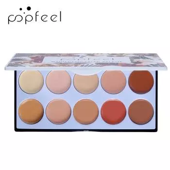 POPFEEL 10 Color Concealer Pan Base Makeup Master Concealer Concealer Concealer Powder