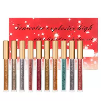 POPFEEL Diamond Pearl Жидкие тени для век 10 цветов Сияющие яркие тени для век Жидкие блестящие тени для век Матовые жидкие тени для век