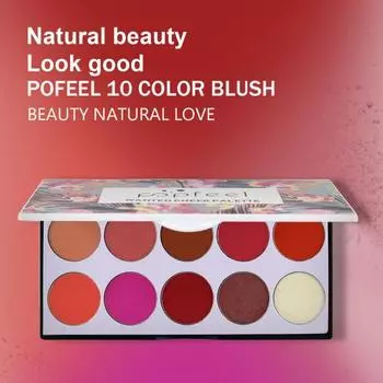 POPFEEL Румяна для макияжа, невыцветающая матовая палитра, стойкие различные цвета, румяна, пигмент, косметическая пудра для женщин разноцветный