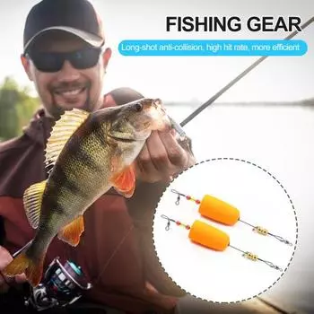 Поплавки для рыбалки, утяжеленные поплавки, яркие цвета, сильная плавучесть, поплавки для пресноводной и соленой воды, аксессуары для рыбалки A оранжевый