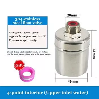 Поплавковый шаровой клапан из нержавеющей стали 304, автоматический регулятор уровня воды, водонапорная башня, кухонный кран, автоматический ограничитель подачи воды DN15