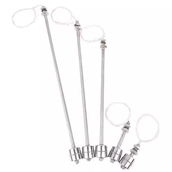 Поплавковый выключатель из нержавеющей стали, бак, датчик уровня жидкой воды, двойной шариковый поплавок 45MM