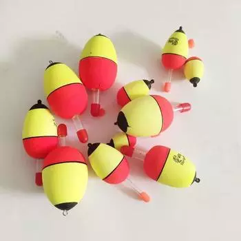 Поплавок для рыбалки со светящейся палкой Rocky для морской удочки, привлекательный поплавок из пенопласта Big Belly 5g жёлтый/красный