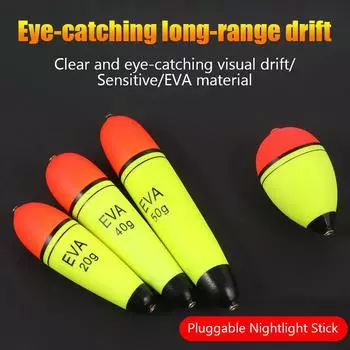 Поплавок для рыбалки Zhongtongji из ЭВА Zhongtonghai Pole, привлекающий внимание поплавок для дальних дистанций, большой объект, большая голова, скользящий поплавок для ловли морского окуня Teardrop 10g