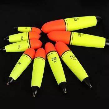 Поплавок для рыбалки Zhongtongji из ЭВА Zhongtonghai Pole, привлекающий внимание поплавок для дальних дистанций, большой объект, большая голова, скользящий поплавок для ловли морского окуня Teardrop 10g