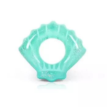 Поплавок, кольцо для плавания, надувной поплавок для бассейна, надувное кольцо для плавания в форме ракушки с блестками, надувная игрушка для бассейна