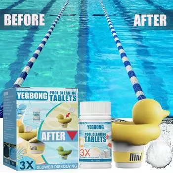 Поплавок, Плавающий диспенсер для бассейна (Утка), Подходит для шипучих таблеток для бассейна, гидромассажной ванны, спа One Size