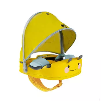 Поплавок с навесом, водонепроницаемая мягкая игрушка для бассейна, круг для подмышек, M