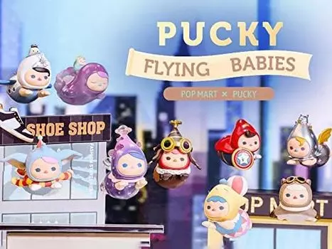 POPMART PUCKY Flying Babies Series Trading Figure Box of 8 PVC&ABS