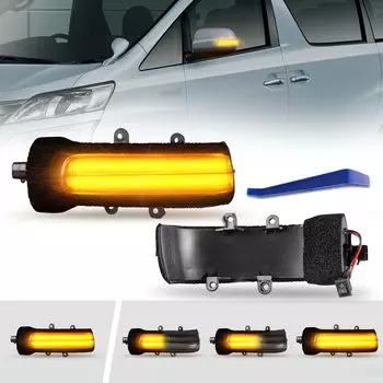 POPMOTORZ Vanguard 30 серии Voxy Noah 70 серии RAV4 30 серии Estima 50 серии Estima Hybrid Последовательные сигналы поворота бокового зеркала можно переключать между