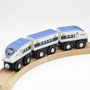 Popondetta mokuTRAIN 500 Series Shinkansen деревянная игрушечная железная дорога игрушечный автомобиль, катящийся вручную, без батареек, японский поезд возрастом от 3 лет и старше MOK-014