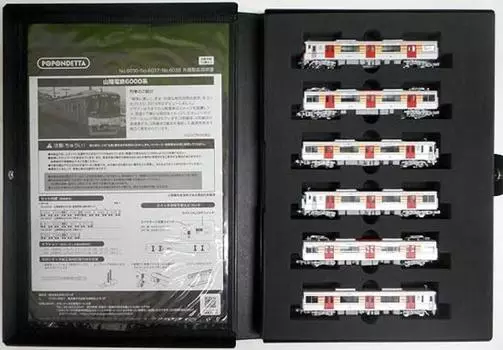 Popondetta N Gauge Sanyo Electric Railway 6000 Series Direct Express Технические характеристики Набор 6036 Модель поезда 6-вагонный белый