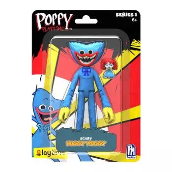 Poppy Playtime Scary Huggy Waggy Action Figure Posable Series Licensed Blue (5 Фигура, 1) [Официальный продукт], синий