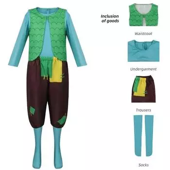 Poppy Trolls Branch Cosplay Costume Animation Cartoon Characters Halloween Party Branch,110 Child