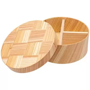 Попробуйте деревянную коробку для бэнто Magewappa в форме круга Hita диаметром x высотой 6 см. Современная японская коробка для бэнто (Сделано в Японии/С использованием кедра) 14,5