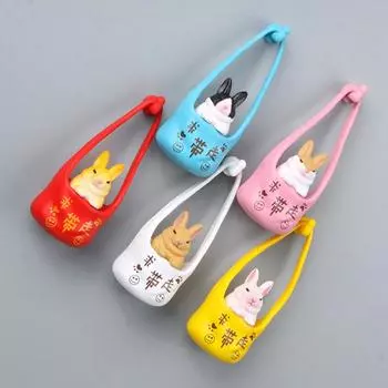 Попросите забрать кролика Креативная трехмерная магнитная пряжка для холодильника Магнит для поглощения магнита синий