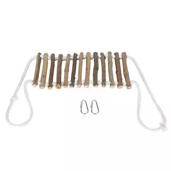 Попугай Лог Разводной Мост Деревянная Лестница Гибкий Мост-Качели Игрушка для Обучения Укусов Птиц