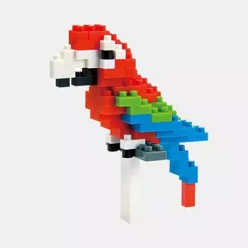 попугай nanoblock, корейский популярный bandai