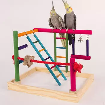Попугай Птица Игровая Площадка Жевательные Игрушки Товары Упражнение Игрушка Попугай Игровой Стенд