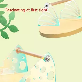 Попугай Стенд Окунь Деревянный Птица Окунь Птица Тренировочный стенд Попугай Настольный стенд Попугай Стоячий Птичья клетка Окунь A