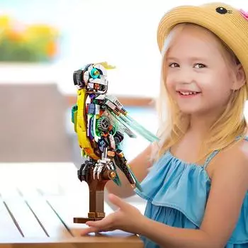 Попугай Строительные блоки Наборы Поделки Игрушки Игрушки своими руками Украшения для автомобилей Поделки Анимация Производные детские Игрушки boxxed