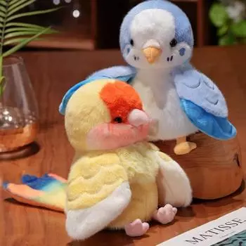 Попугай волнистый попугайчик косплей плюшевая кукла родитель-ребенок интерактивные развивающие детские игрушки игровая перчатка style 4