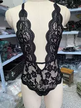 Популярное женское осеннее кружевное боди с V-образным вырезом S