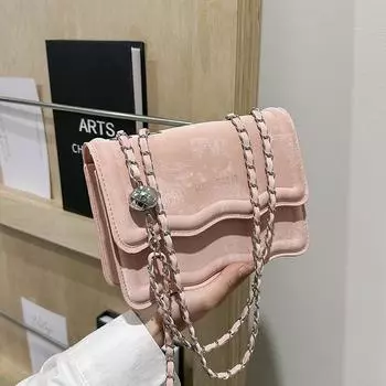 Популярная женская сумка 2024 года, весна, новая мода, простая сумка через плечо, повседневная сумка-мессенджер для поездок на работу, маленькая квадратная сумка белый